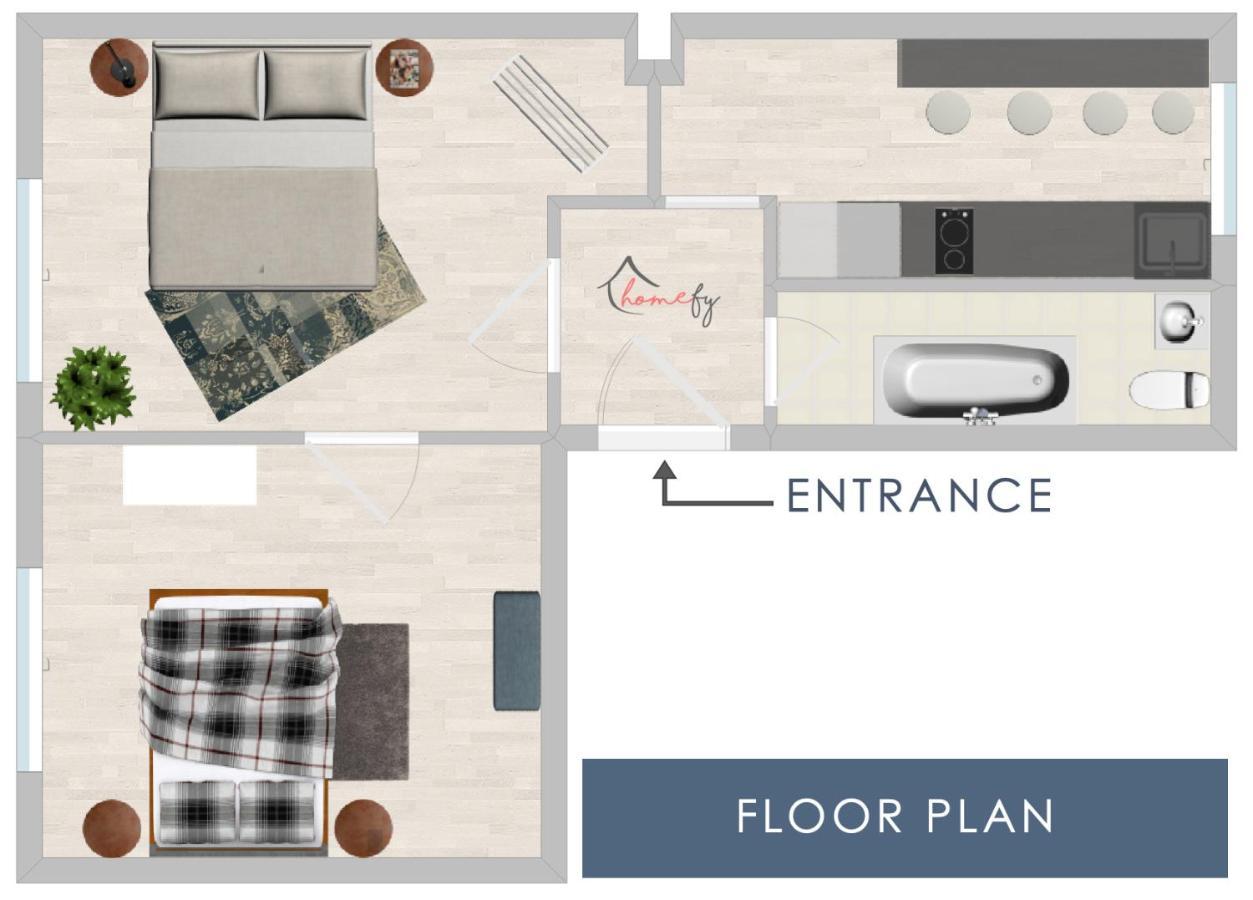 Homefy Apartment Blueberry - Nahe City - Netflix Essen Dış mekan fotoğraf